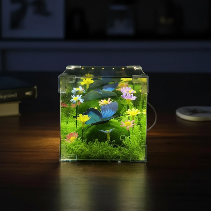 LED Butterfly Garden Cube Night Light Decor | Bowlift