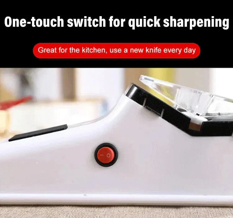 BowLift | Electric Knife Sharpener | Double-Sided | 5-Second USB Rechargeable Blade Restorer