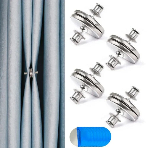 BowLift | Magnetic Curtain Clips | Alloy Button Holders for Light Blocking & Secure Drapes