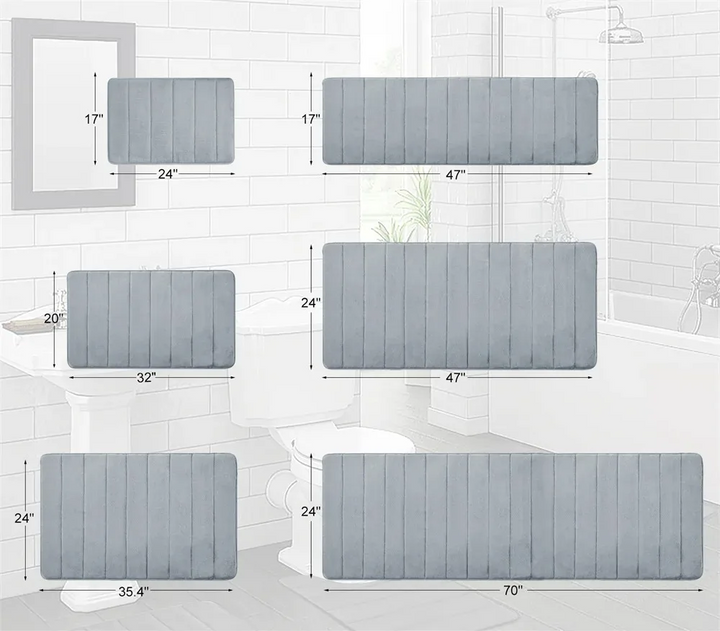 LuxSoft Memory Foam Bath Mat | Bowlift