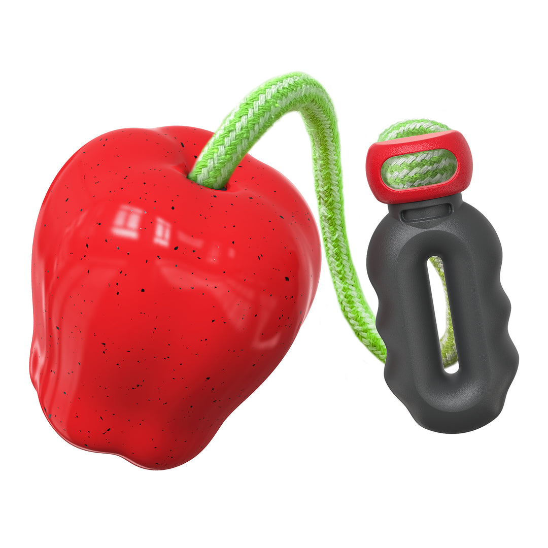Apple Throw Toy – Outdoor Chew & Play Ball for Dogs