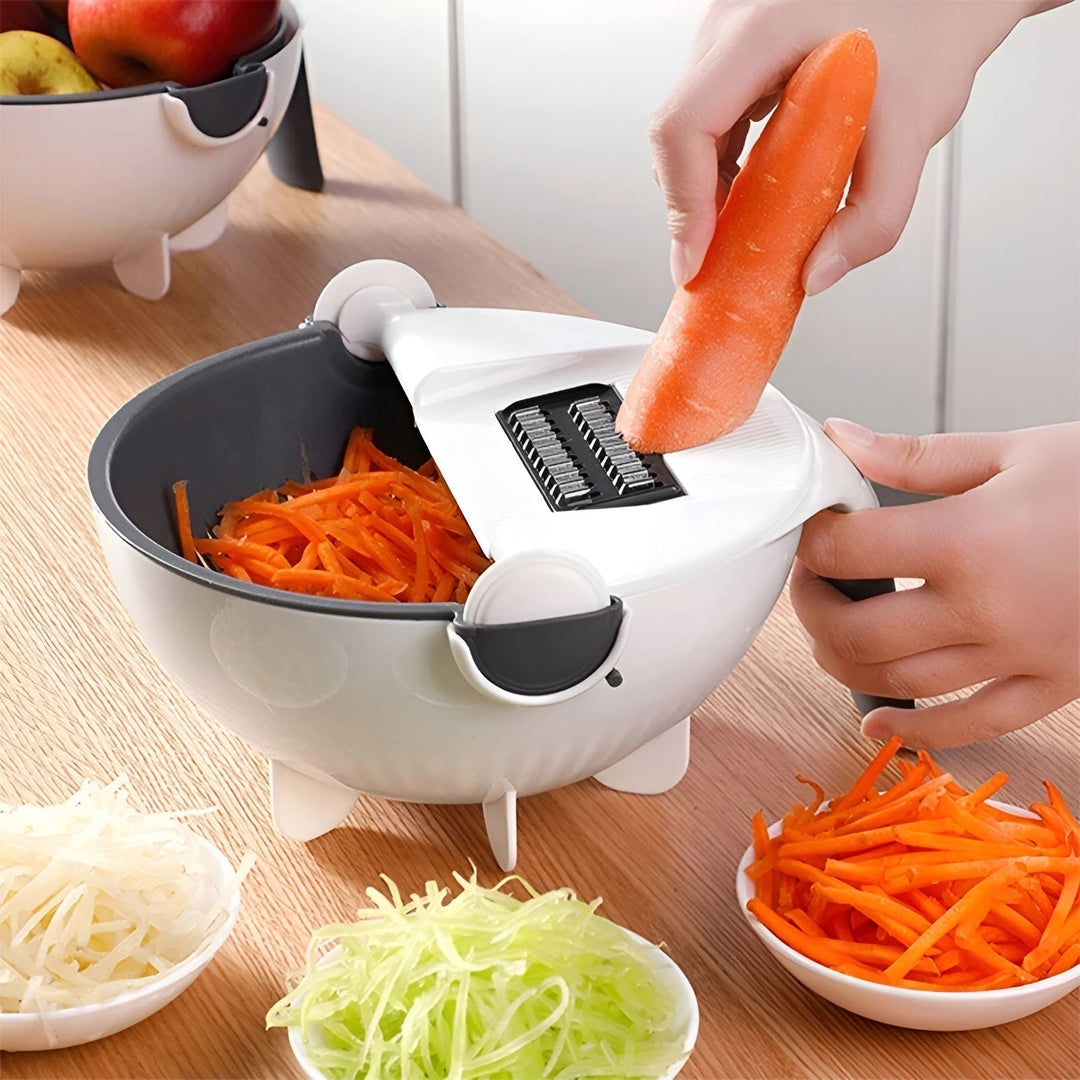 MagicChef - Multifunctional 9-in-1 Vegetable Slicer and Chopper Bowlift