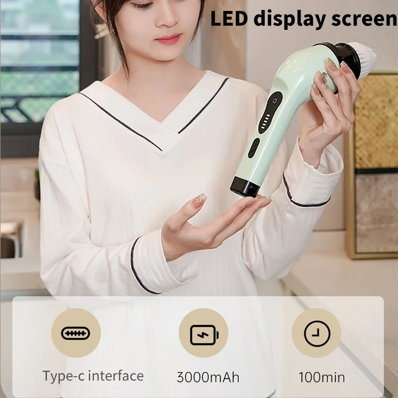 BowLift | 9-in-1 Electric Spin Cleaning Brush with LED Display – 1+1 FREE