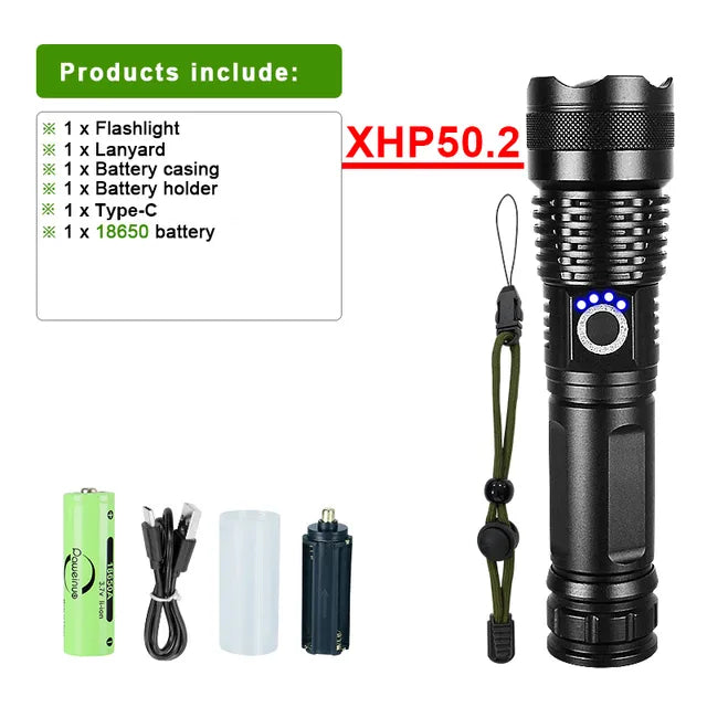 LumiBeam Flashlight - Powerful Rechargeable LED Flashlight Bowlift