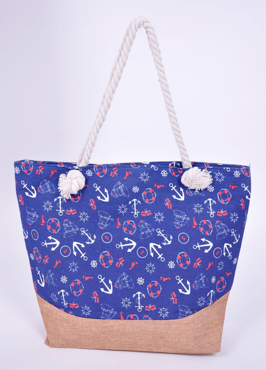 Large Maritime Beach Bag with Sturdy Rope Handles Bowlift