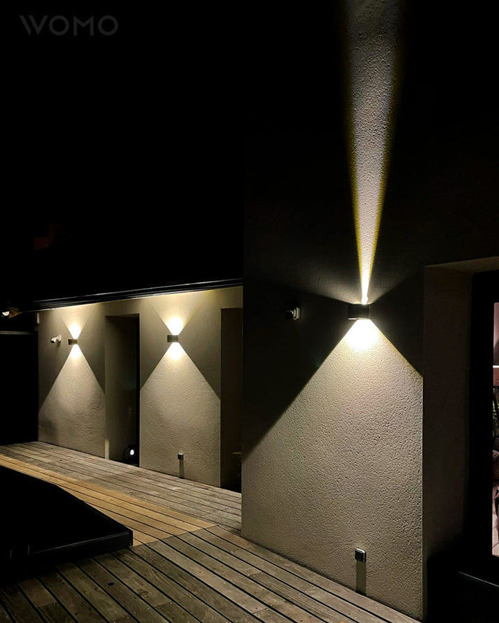 BowLift | LED Outdoor Up Down Wall Light | Waterproof Metal Fixture for Patio. Garden & Entryway Illumination