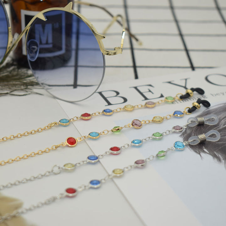 Elegant Gemstone Eyewear Chain Bowlift