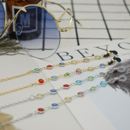 Elegant Gemstone Eyewear Chain Bowlift