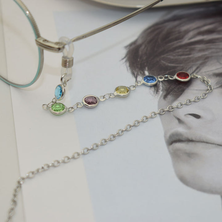 Elegant Gemstone Eyewear Chain Bowlift