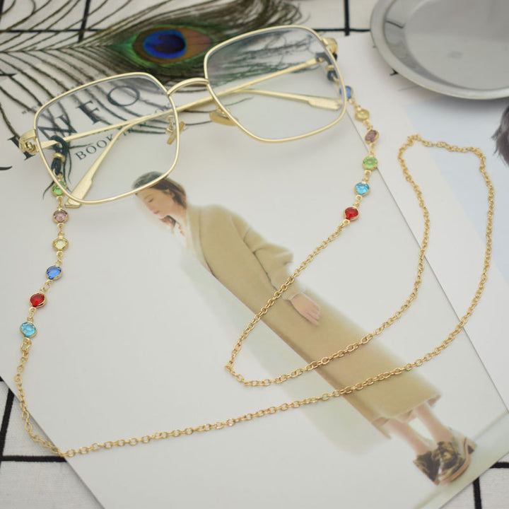 Elegant Gemstone Eyewear Chain Bowlift