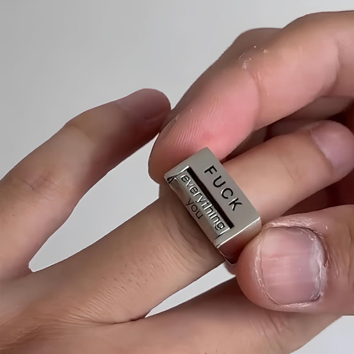 BowLift | Funny Rotatable 'FICK' Ring Rotatable Mood Control Ring