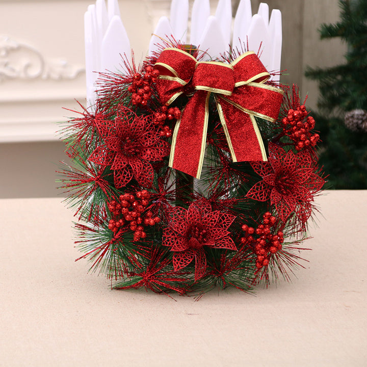 Decorative Burlap Christmas Wreath Bowlift