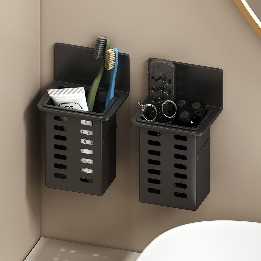 ChicStore - Black Wireless Wall Storage for Cosmetics Bowlift