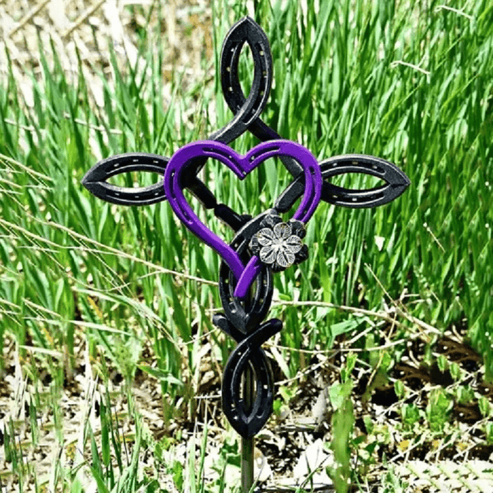 BowLift | Natural Horseshoe Cross with Heart
