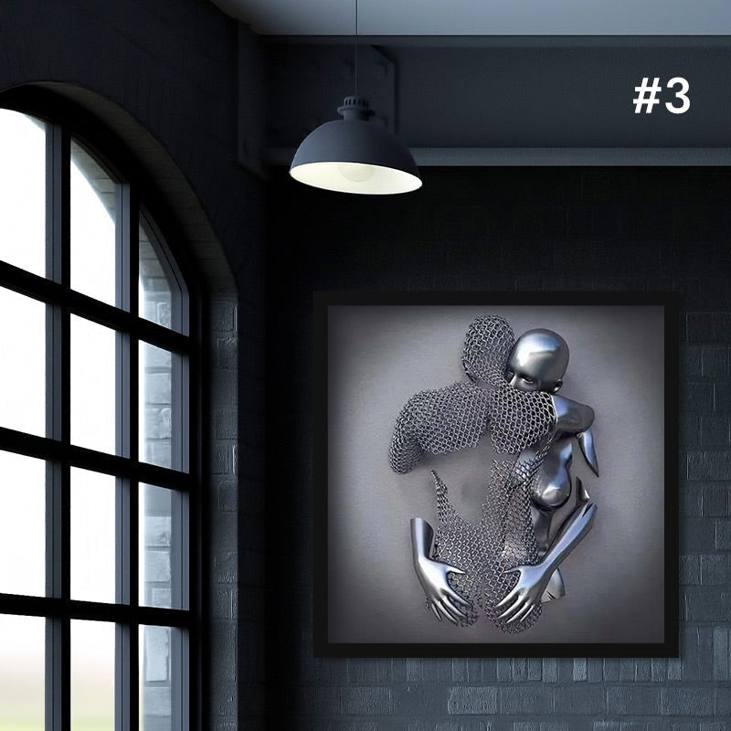 BowLift | Figure statue of metal Art Wall decoration