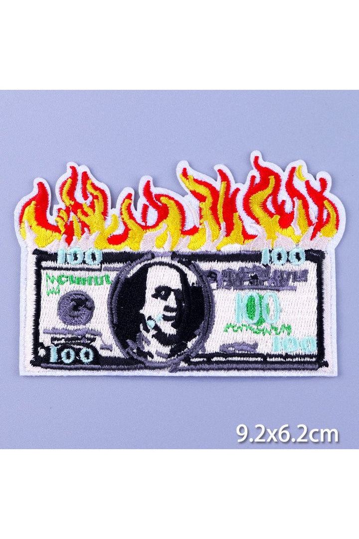 On Fire Embroidered Patches | Bowlift