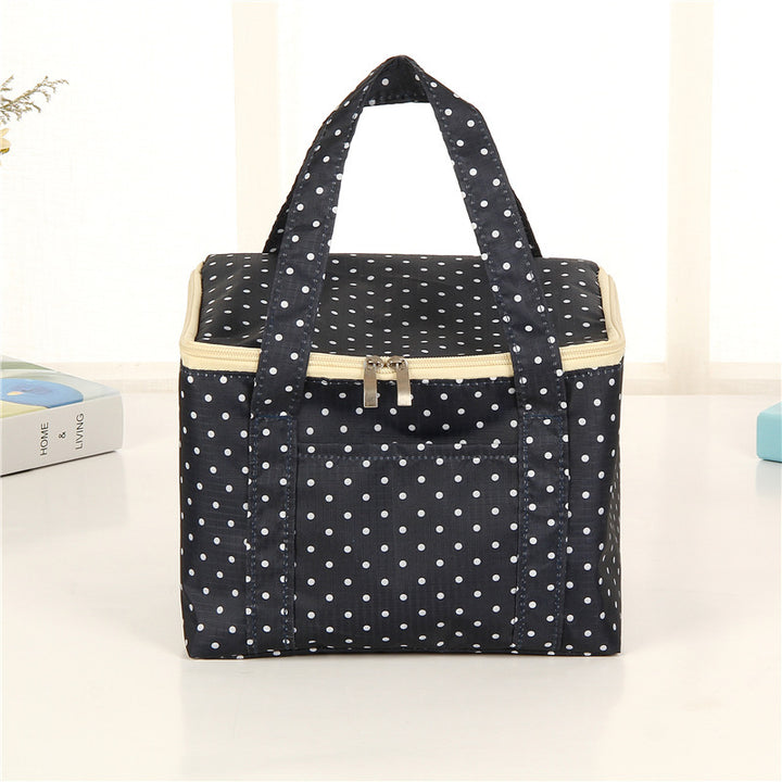 Insulated Dot Print Lunch Carrier Bag Bowlift