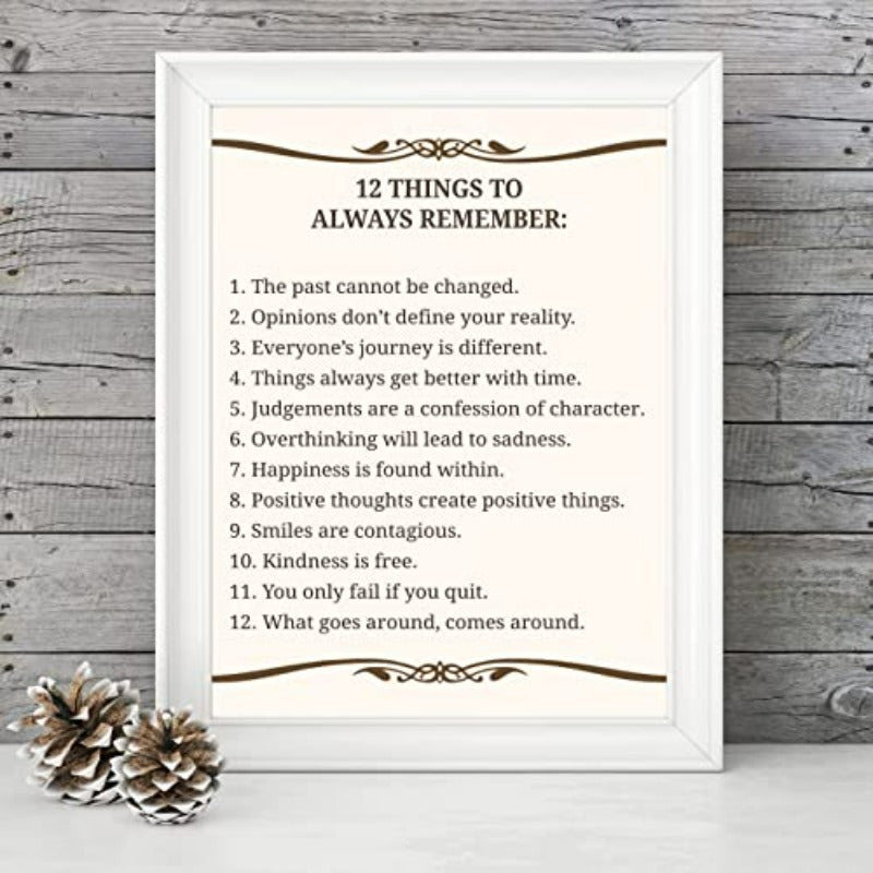 "12 Things To Always Remember" - Poster | Bowlift