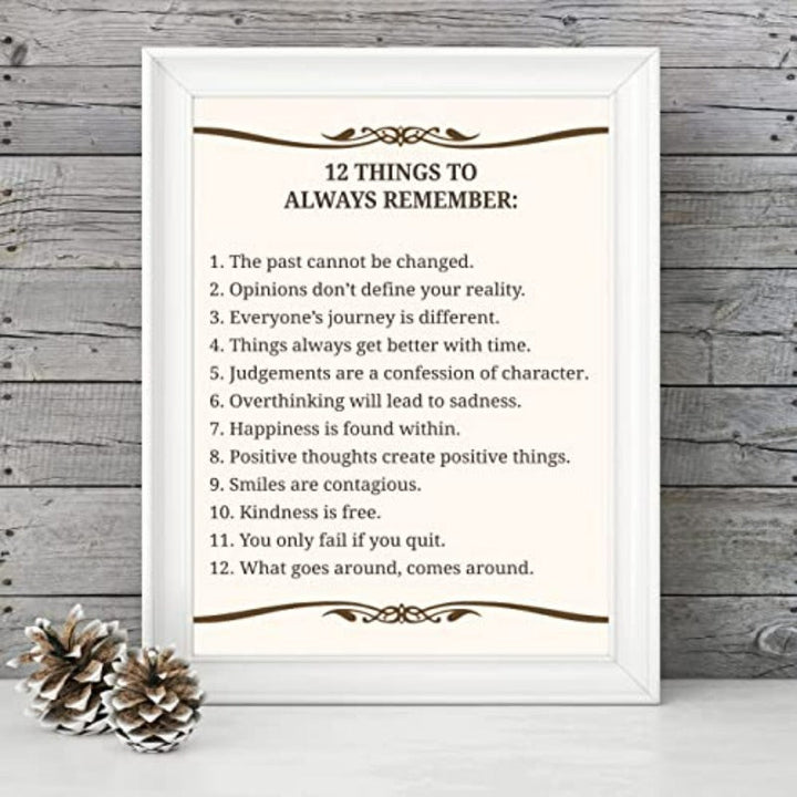 "12 Things To Always Remember" - Poster | Bowlift
