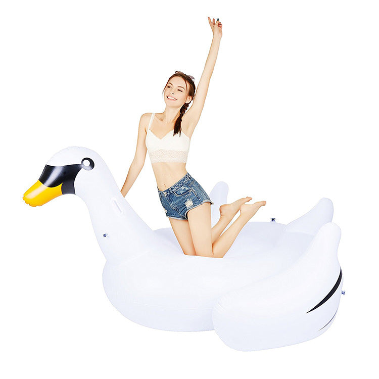 Unisex inflatable swim toy in elegant swan shape Bowlift