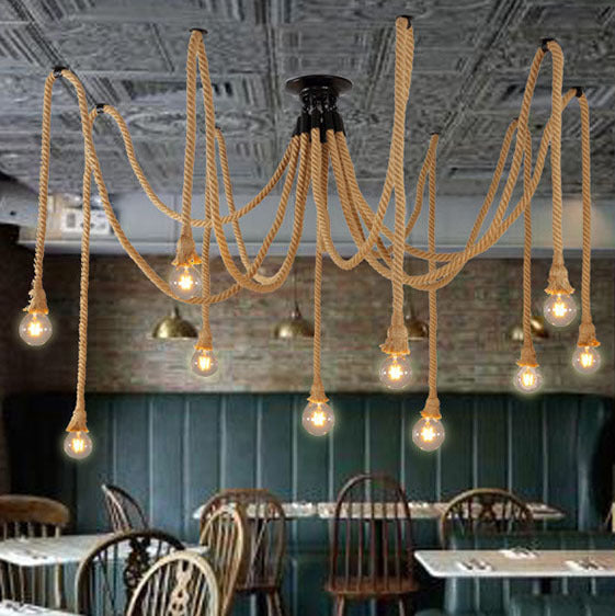 Rustic Rope Pendant Light