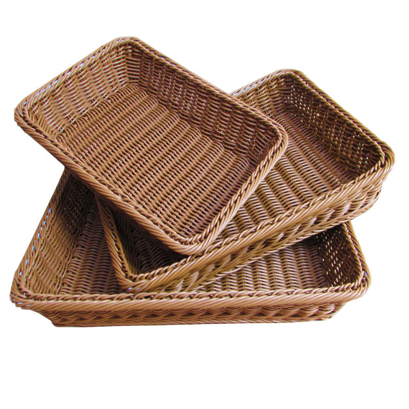 Handwoven Rectangular Storage Tray Bowlift