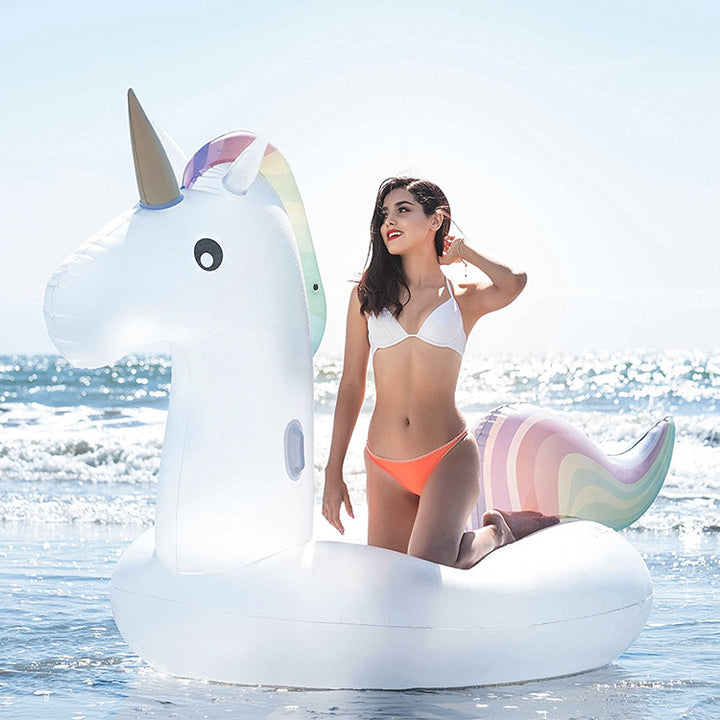 Women Inflatable Unicorn Swimming Mediterranean Bowlift