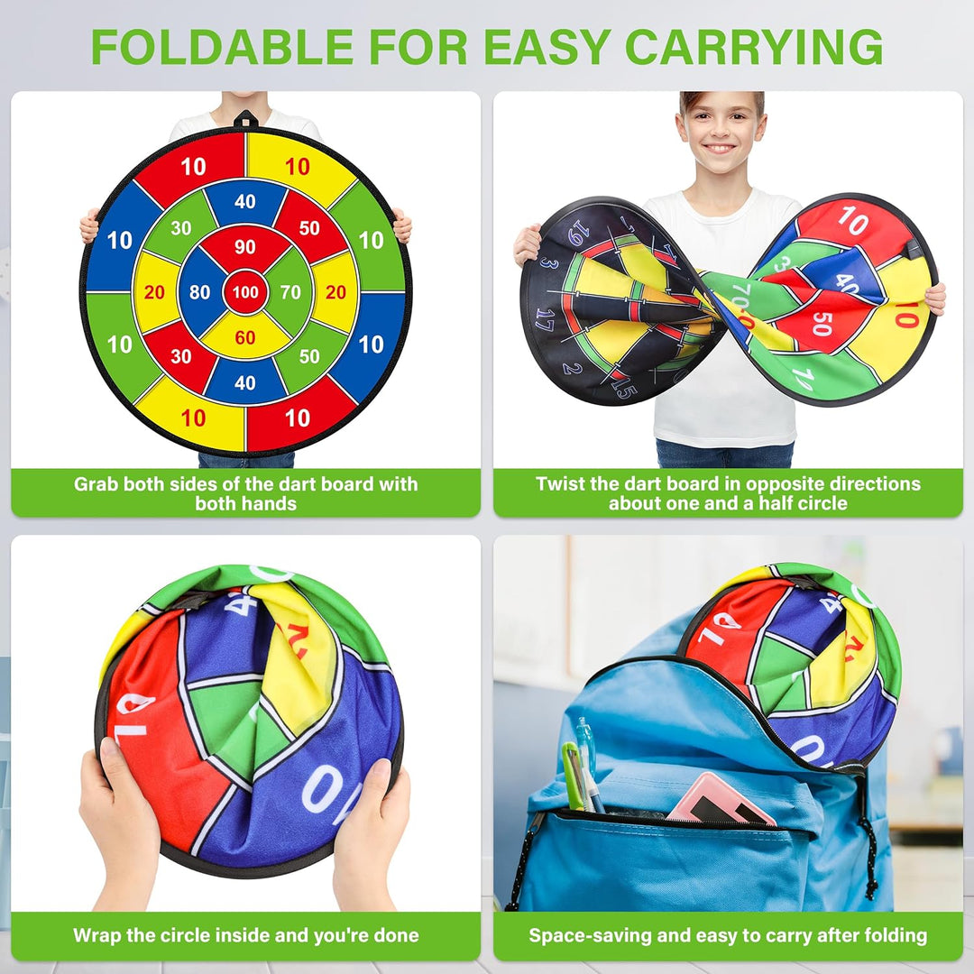 BowLift | Large Double-Sided Dartboard for Kids – Play, Learn and Relax