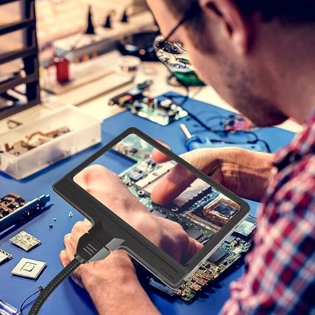 BowLift | Full-Page 5X Magnifying Glass Book Reading Floor Lamp