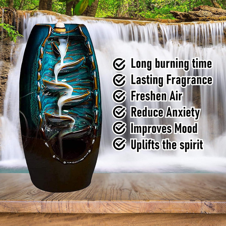 Mountain Incense Holder + FREE 7 Authentic Cones of Natural Fragrances Bowlift