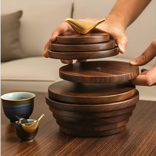 Walnut Wood Coaster – Heat Resistant & Anti-Scalding | Ideal for Cups, Glasses, and Pots | Bowlift