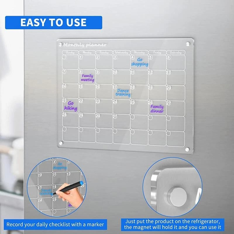 BowLift | Magnetic Schedule Planner For Fridge[Permanently reusable]