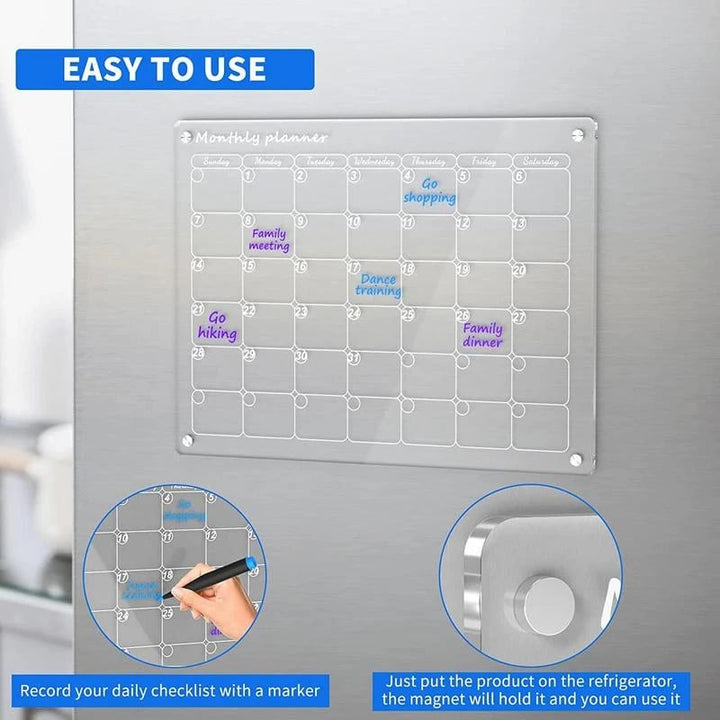 BowLift | Magnetic Schedule Planner For Fridge[Permanently reusable]