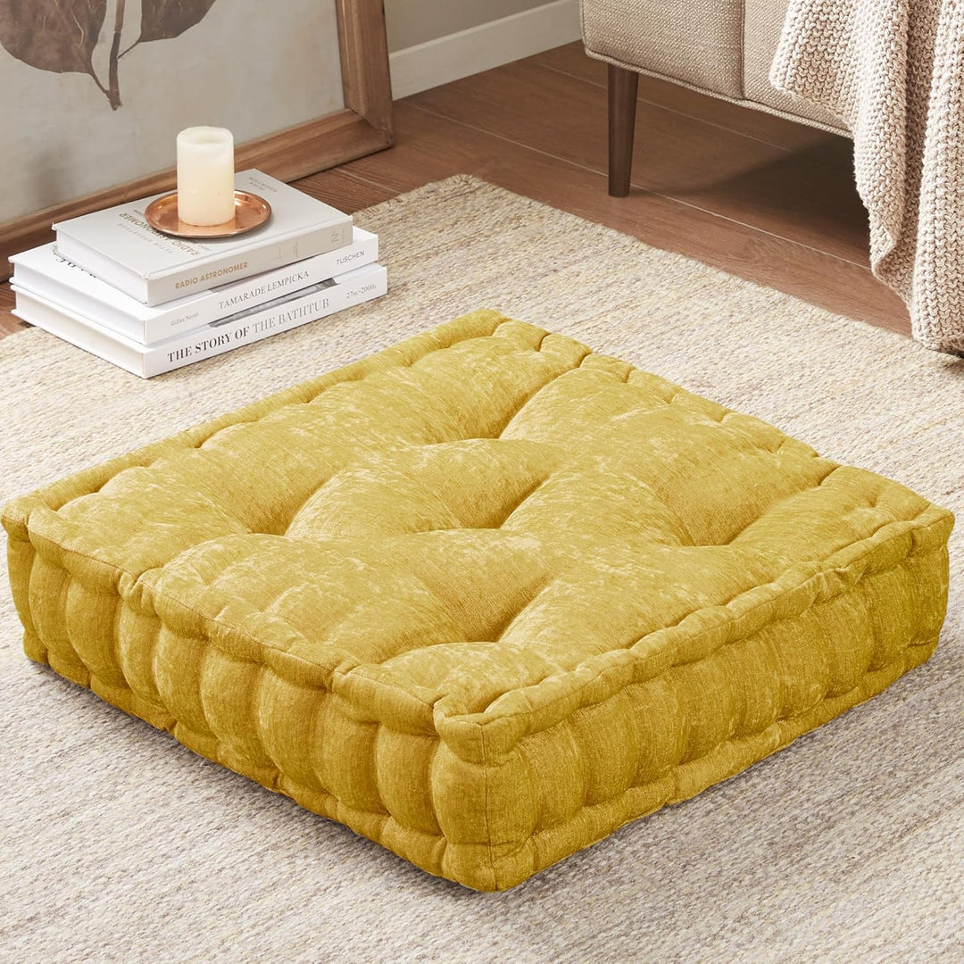 ZenComfort - Luxe Chenille Meditatiekussen voor de Vloer Bowlift