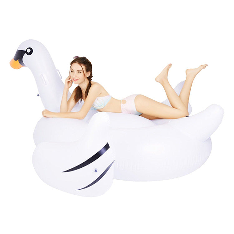 Unisex inflatable swimming animal in elegant swan shape Bowlift
