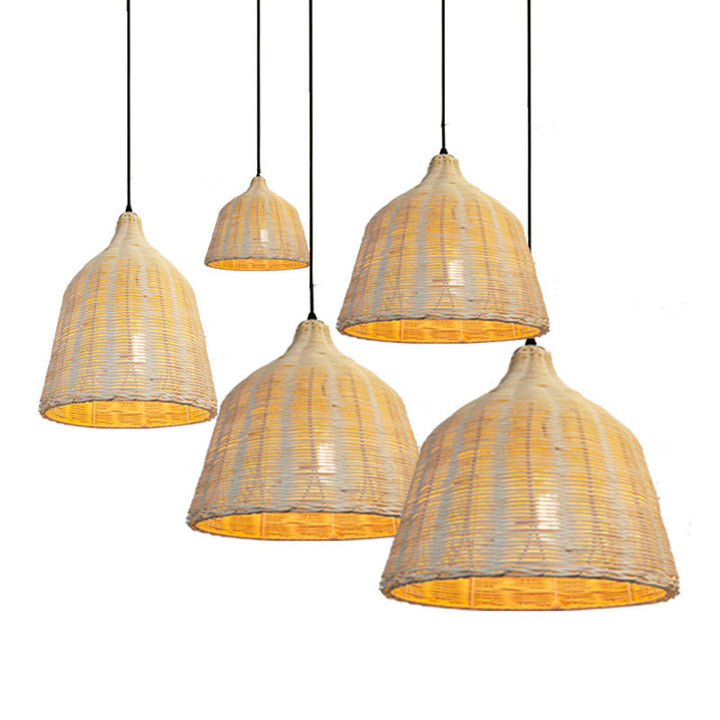Woven Rattan Hanging Light