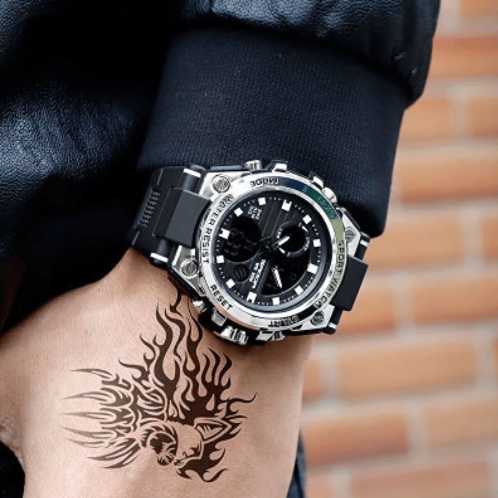BowLift | Sporty Dual-Display Mode Multifunctional Waterproof Luminous Men's Wristwatch