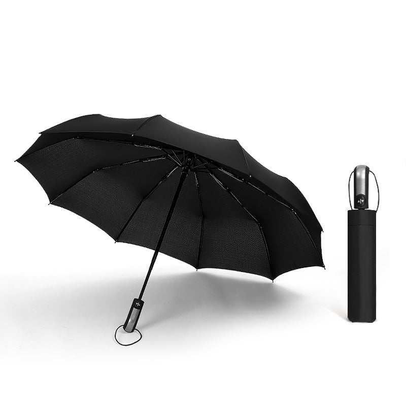 Women's automatic business folding umbrella with wind resistance Bowlift