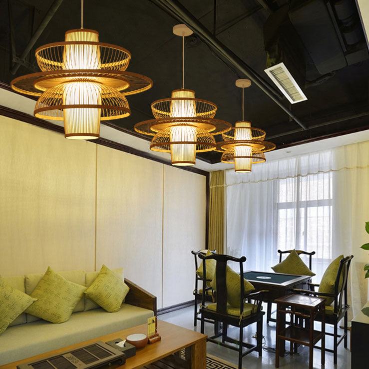 Bohemian Woven Pendant Light