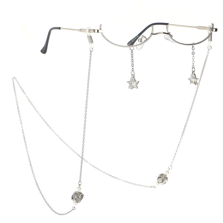 Decorative Star-Accented Eyewear Chain Bowlift