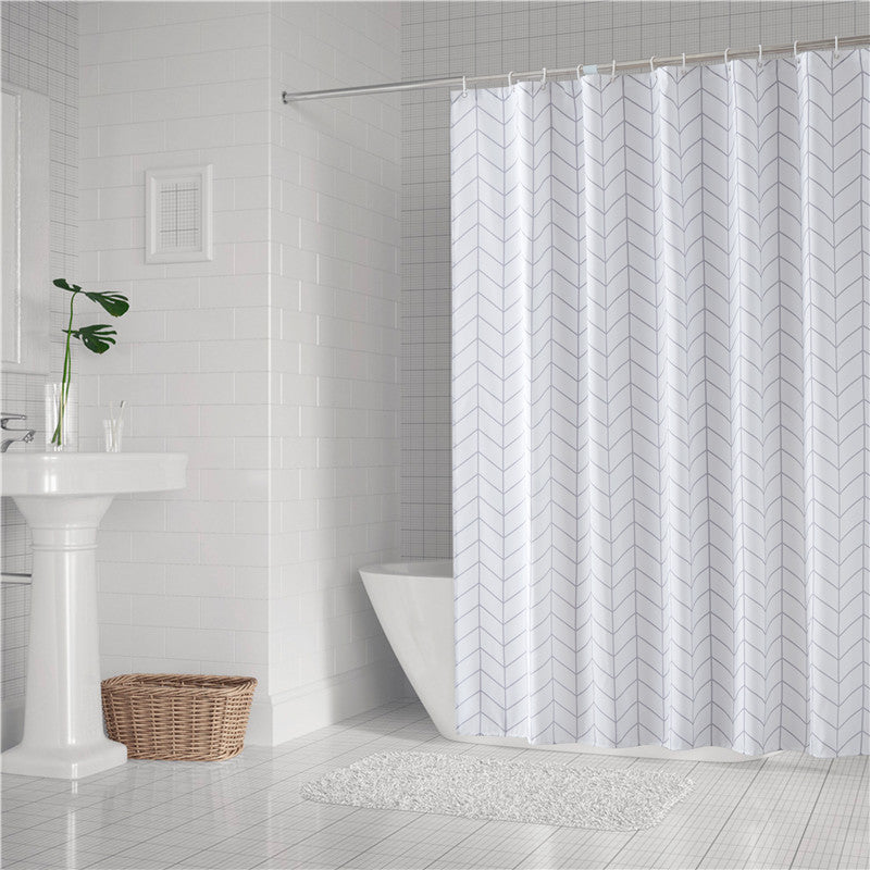 Modern Minimalist Grid Shower Curtain Bowlift