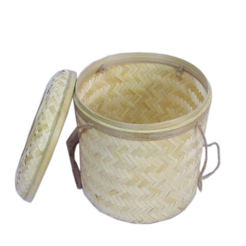 Natural Woven Storage Canister Bowlift