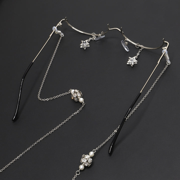 Decorative Star-Accented Eyewear Chain Bowlift