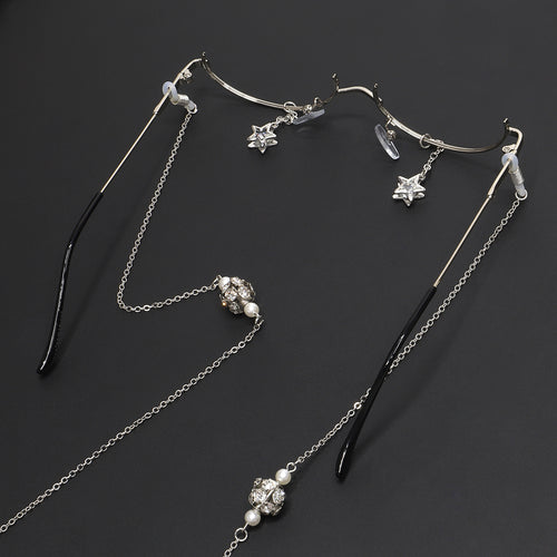 Decorative Star-Accented Eyewear Chain Bowlift
