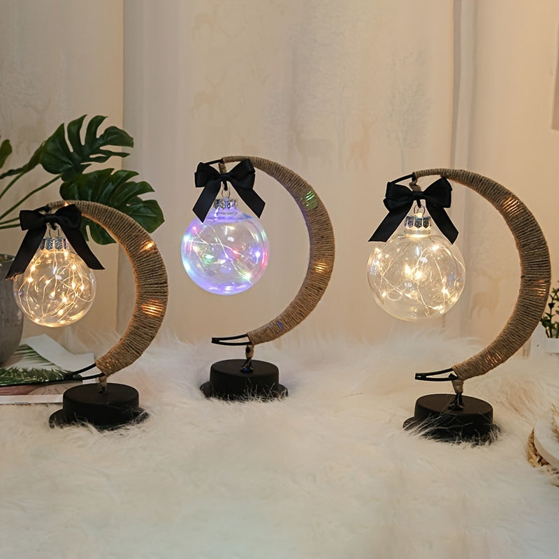 MoonGlow Lamp - Stylish Wrought Iron LED Table Lamp Bowlift