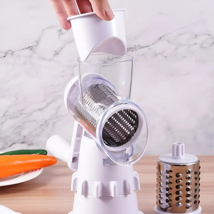 VeggieMaster Slicer - Manual Vegetable Slicer with 3 Blades Bowlift