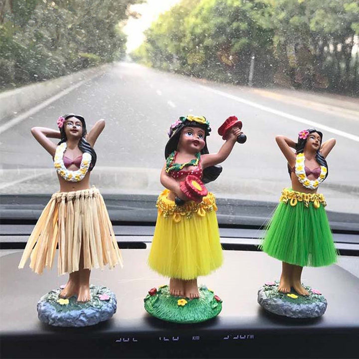 Hawaiian Hula Dancer Dashboard Figurine