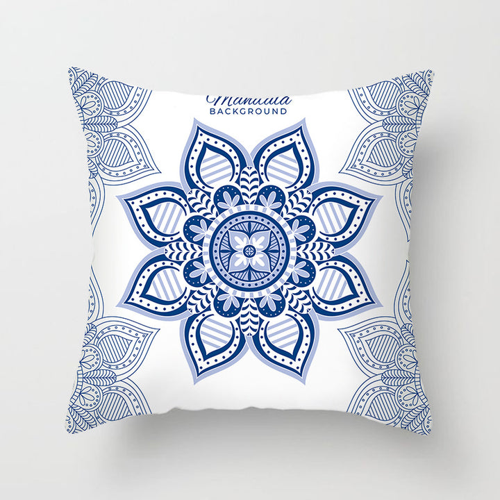 Decorative Marble Swirl Linen Throw Pillow Cover