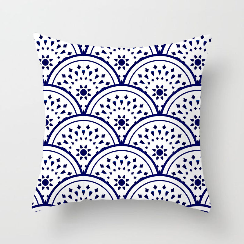Decorative Marble Swirl Linen Throw Pillow Cover