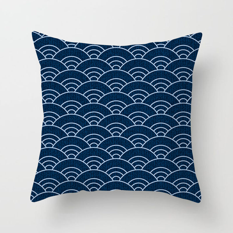 Decorative Marble Swirl Linen Throw Pillow Cover